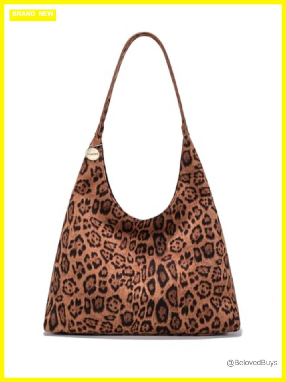 Faux Suede Leopard Tote Bag